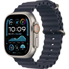 Apple Watch Ultra 2 49mm Natural Titanium Case with Navy Ocean Band 2024